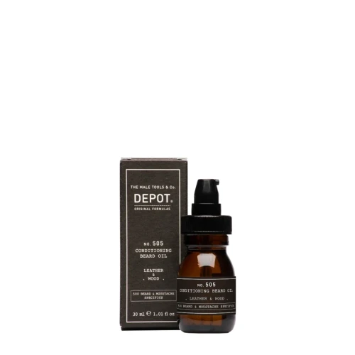 Depot 505 Conditioning Beard Oil - Leather & Wood 30ml