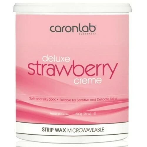 Caronlab Deluxe Strawberry Creme Strip Wax 800ml