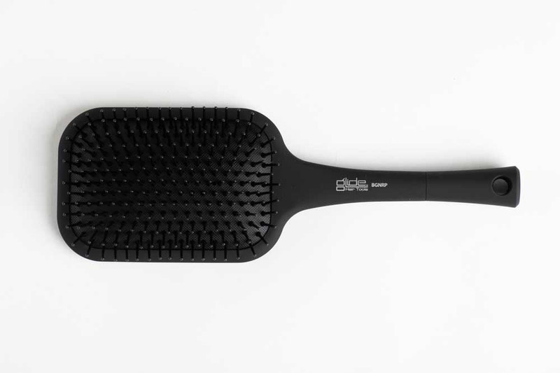 Glide Paddle Brush Black Rubberised