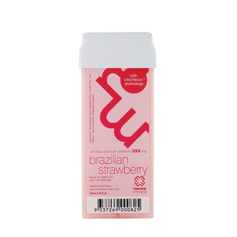 Mancine 'Ultraflexxx' Brazilian Strawberry Roll On Wax Cartridge 100ml