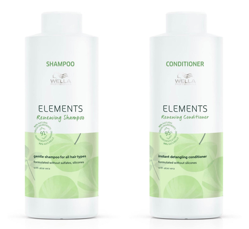 Wella Elements Lightweight Renewing Shampoo & Conditioner 1000ml Duo