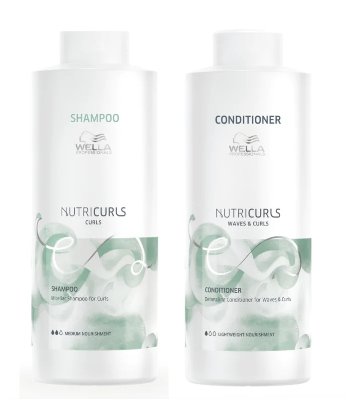 Wella Nutricurls Curls 1000ml Duo Curls Shampoo And Detangling Conditioner