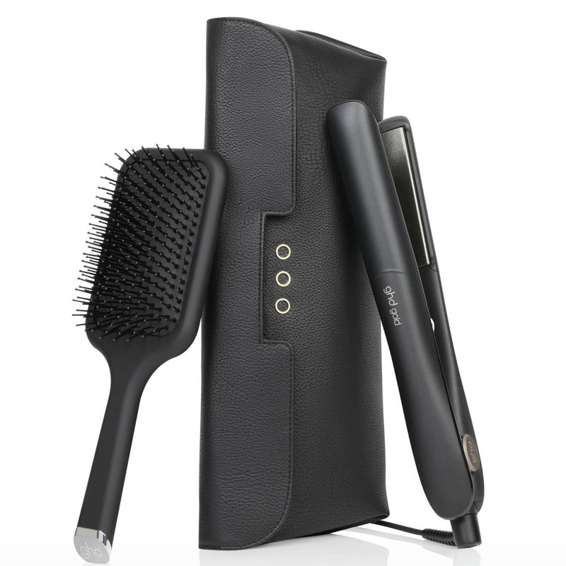 GHD Gold Advanced Styler Gift Set with Paddle Brush & Heat Resistant Bag