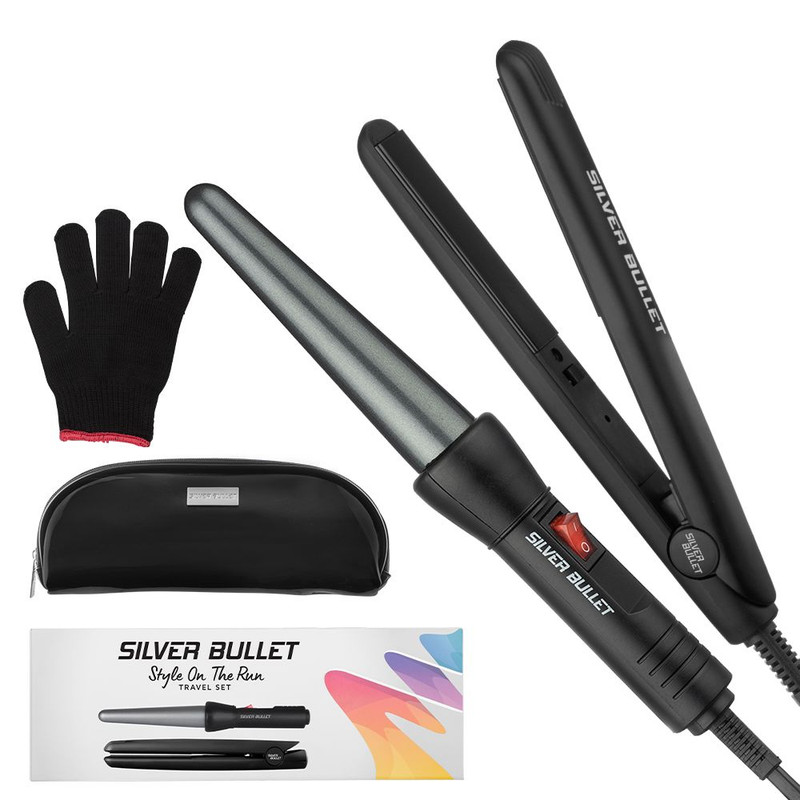 Silver Bullet Style On The Run Mini Conical Curling Iron Travel Set