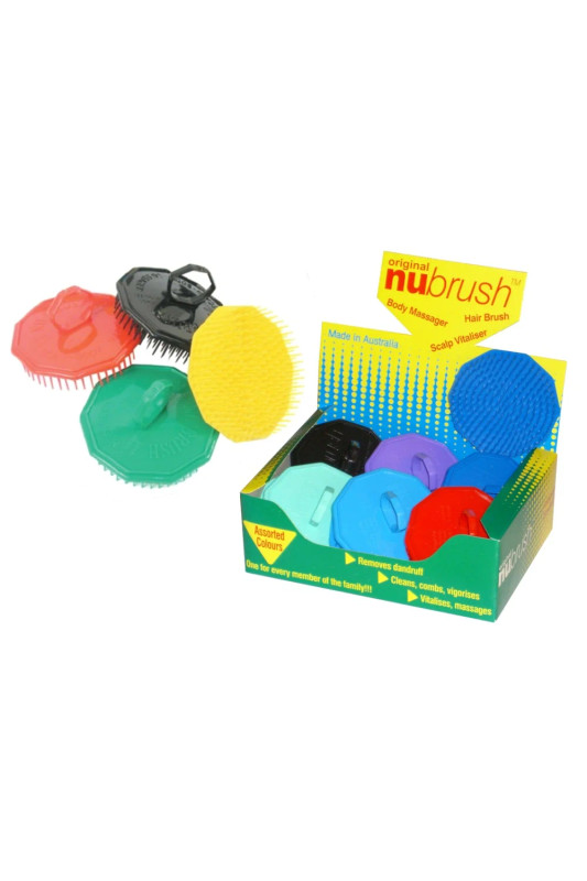 Nu Brush Body Massager Scalp Vitaliser Assorted Colours