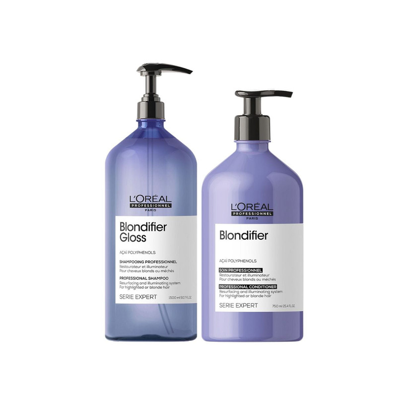 L'Oreal Serie Expert Blondifier Gloss Shampoo 1500ml & Conditioner 750ml