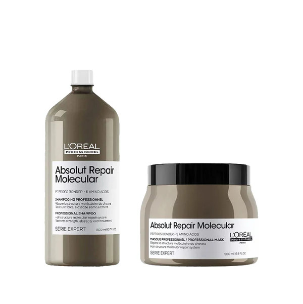L'Oréal Absolut Repair Molecular Shampoo 1500ml & 750ml Conditioner