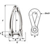 Wichard Captive Pin Twisted Shackle - Diameter 6mm - 1\/4" [1423W]