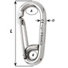 Wichard Symmetric Carbine Hook - Length 60mm - 1\/4" [2313W]