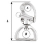Wichard HR Snap Shackle Webbing Swivel - 100mm Length - 3-15\/16" [2376W]