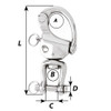 Wichard HR Snap Shackle With Clevis Pin Swivel - 120mm Length - 4-23\/32" [2478W]