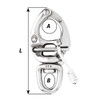Wichard HR Quick Release Snap Shackle With Swivel Eye -110mm Length- 4-21\/64" [2676W]