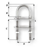Wichard U-Bolt Pad Eye - 12mm Diameter - 15\/32" - 110mm Length - 4-21\/64" [6516W]