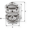 Wichard Double Folding Pad Eye - 10mm Diameter - 25\/64" [6566W]