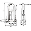 Wichard HR Key Pin Shackle With Bar - 8mm Pin Diameter [91434W]