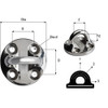 Wichard Round Pad Eye - 57mm Diameter (2-1\/4") - Fixed [6635W]