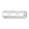Trident Marine 3\/8" x 50' Clear Reinforced PVC Hose Tubing Red  Blue Tracer [162-0386]