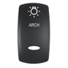 Pacer Actuator - 'ARCH' f\/V Series Contura Switches - Black - Laser Etched (Top\/Bottom Light) [EV2LE-ARCH]
