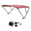 SureShade Battery Powered Bimini - Black Anodized Frame &amp; Burgundy Fabric