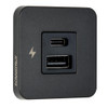 Scanstrut TILE USB-A/USB-C Interior Charging Socket - 12/24V - Black Bezel