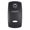 Pacer Actuator - 'COCKPIT' f/V Series Contura Switches - Black - Laser Etched (Top/Bottom Light)