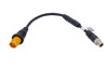 Lowrance M12M-5PF 1.2ft M12M 8-Pin to Yellow 5-Pin Ethernet Adapter Cable
