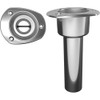 Mate Series Stainless Steel 0&deg; Rod &amp; Cup Holder - Open - Oval Top