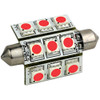 Lunasea Pointed Festoon 9 LED Light Bulb - 42mm - Red