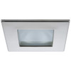Quick Marina XP Downlight LED - 4W, IP66, Screw Mounted - Square Stainless Bezel, Square Warm White Light