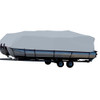 Carver Sun-DURA&reg; Styled-to-Fit Boat Cover f/26.5' Pontoons w/Bimini Top &amp; Partial Rails - Grey