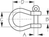 Sea-Dog Line Ss Cast 316 Bow Shackle - 1/4" 147056-1