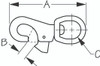 Sea-Dog Line Ss Bull Nose Snap 146333-1