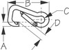 Sea-Dog Line Ss Asymmetrical Snap 4- 5/8" 150120-1
