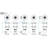 GROCO 1-1\/4" Hose Barb Stainless 90 Degree Deck Drain  [SCUS-1290]