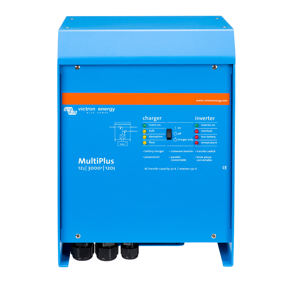 Victron MultiPlus Inverter\/Charger 12VDC - 3000VA - 120VAC w\/ 120AMP Battery Charger - 50AMP Transfer Switch (UL LISTED) [PMP122301102]