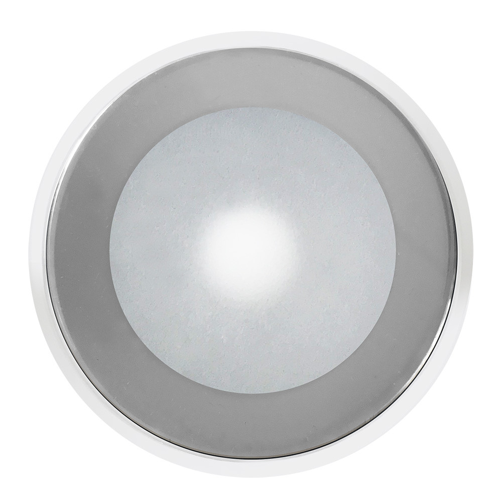 Shadow-Caster DLX Series Down Light - White Housing - RGB - Chrome Bezel  [SCM-DLX-CC-CHR-WH]