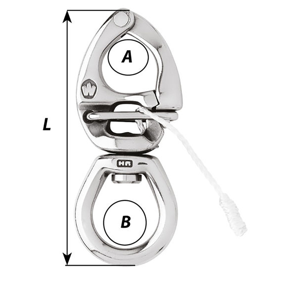 Wichard HR Quick Release Snap Shackle With Large Bail - 80mm Length - 3-5\/32" [2773W]