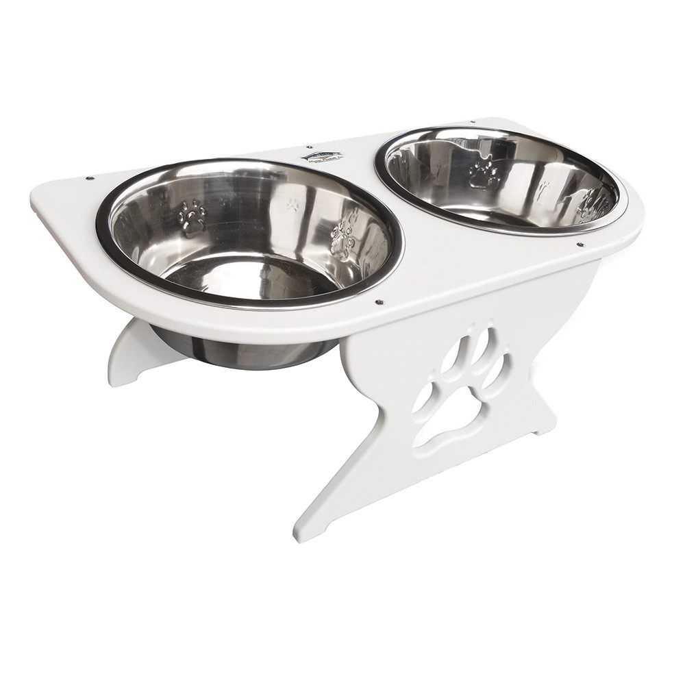 Deep Blue Marine Medium Starboard Dog Dish w\/Bowls - 8" Tall [DT-M]