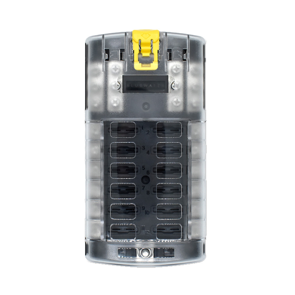 Bluewater 12 Position Fuse Block ATC w\/Yellow Slide [3200-3003-012]