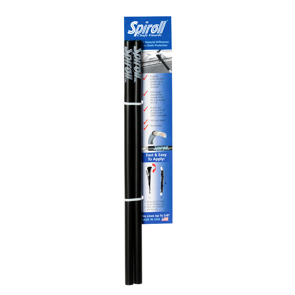 Spiroll Chafe Guard Black f\/Lines up to 5\/8" Diameter - Pair [SPL-16-B-CG]