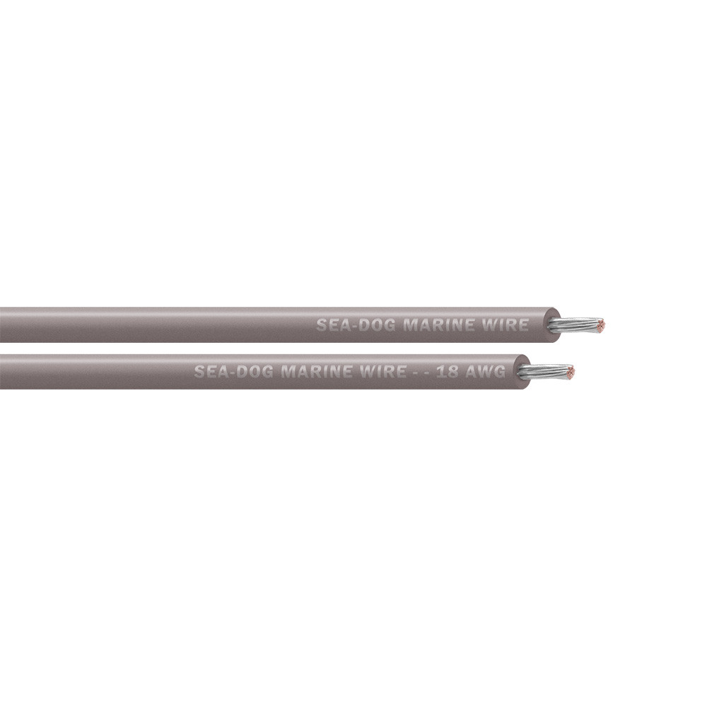 Sea-Dog 18 AWG Grey Primary Wire - 100' [8018112]