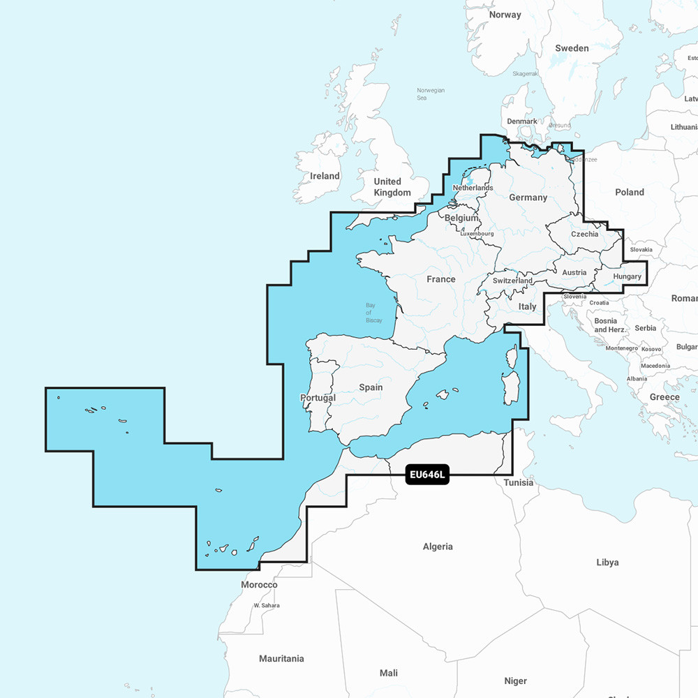 Navionics NAEU646L - Europe, Central &amp; West - Navionics+