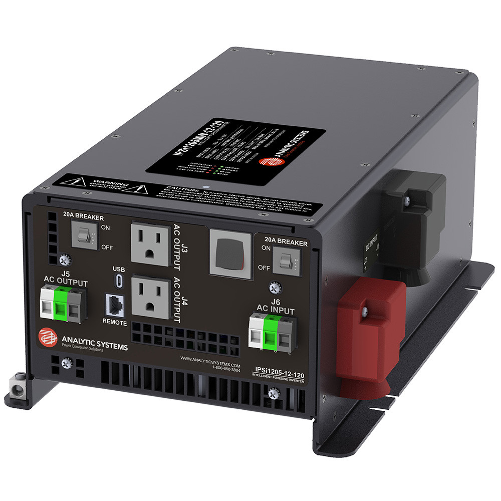Analytic Systems AC Pure Sinewave Inverter 1200W 20-45V In 120VAC 50Hz Out AC Bypass