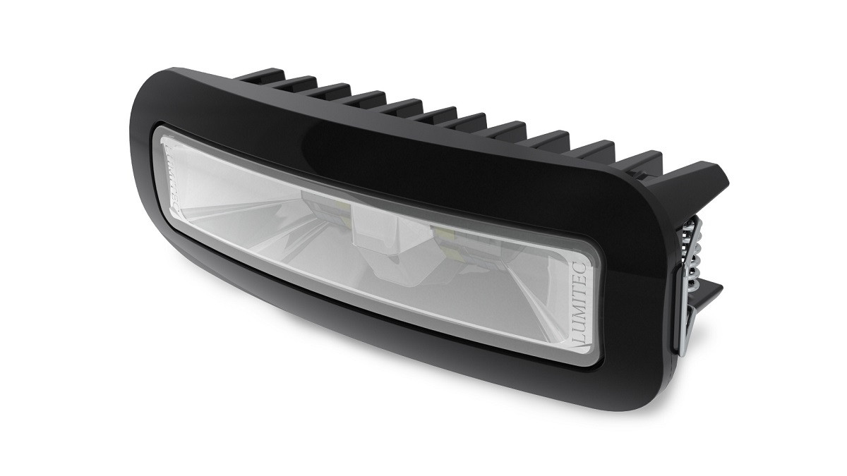 Lumitec Capri3 Flood Light White/Blue LEDfts Dimmable Flush Mount Black 12/24v
