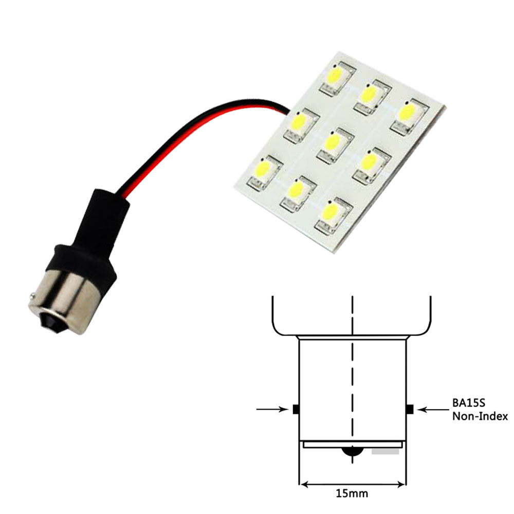 Lunasea Bayonet 9 LED Bulb BA15S - 12VAC or 10-30VDC/2W/149 Lumens - Warm White