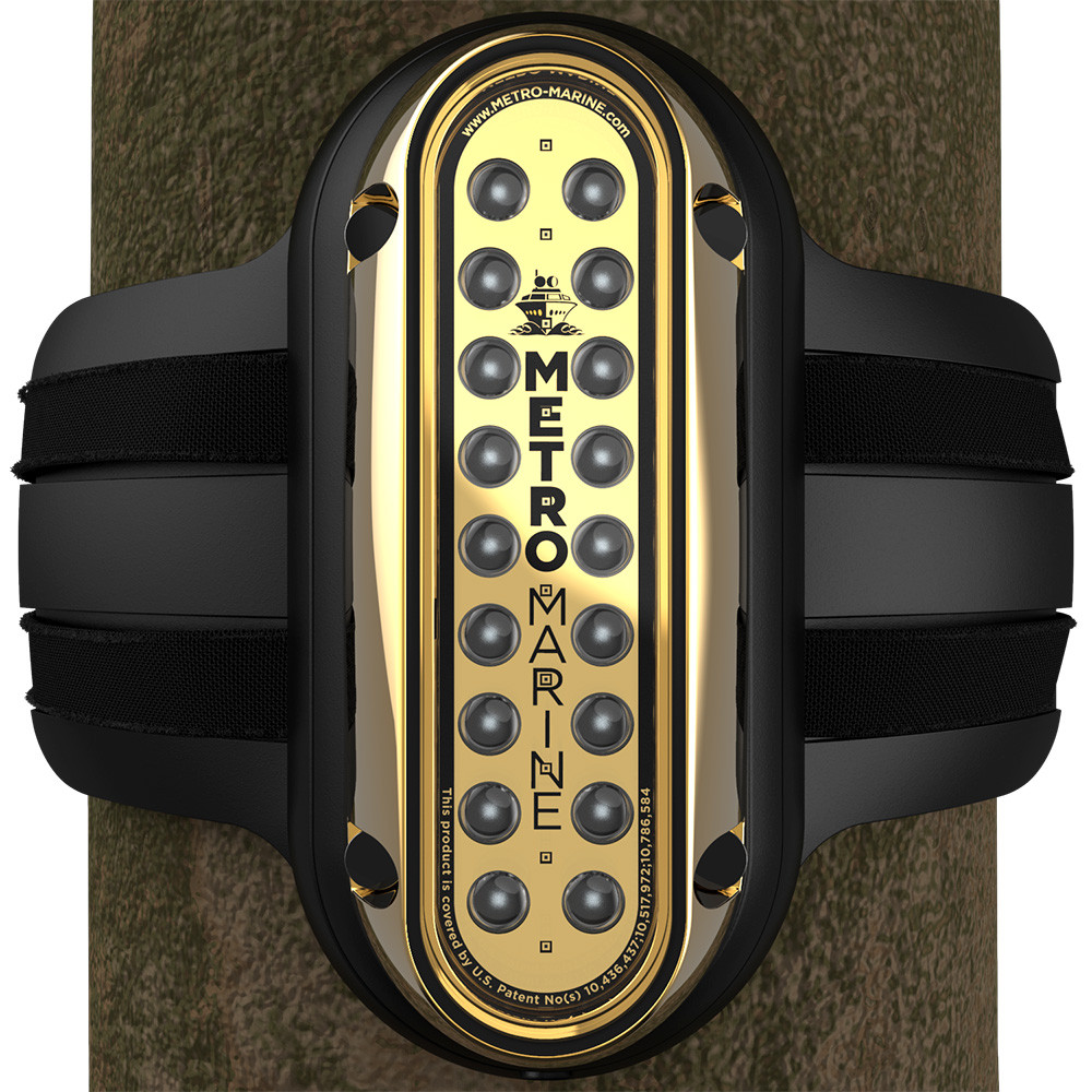 Metro Marine High-Output Vertical Piling Mount Light w/Intelligent Monochromatic LED's - Aqua, 45&deg; Beam