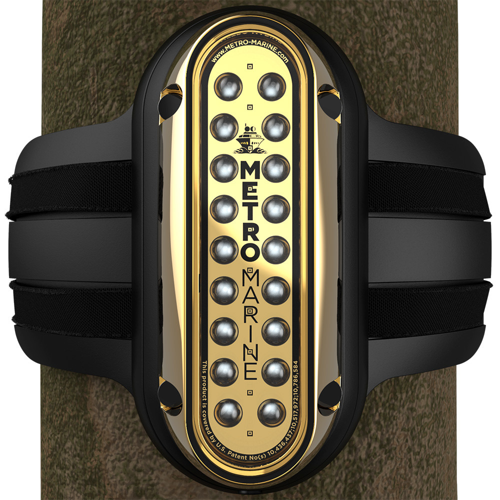 Metro Marine High-Output Vertical Piling Mount Light w/Intelligent Monochromatic LED's - Aqua, 90&deg; Beam