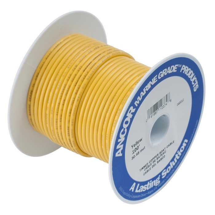 Ancor #10 Yellow 25ft Spool Tinned Copper