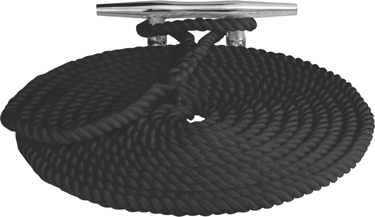 Sea-Dog Line Twisted Nyl Line 3/8"X10' Blk 301110010Bk-1