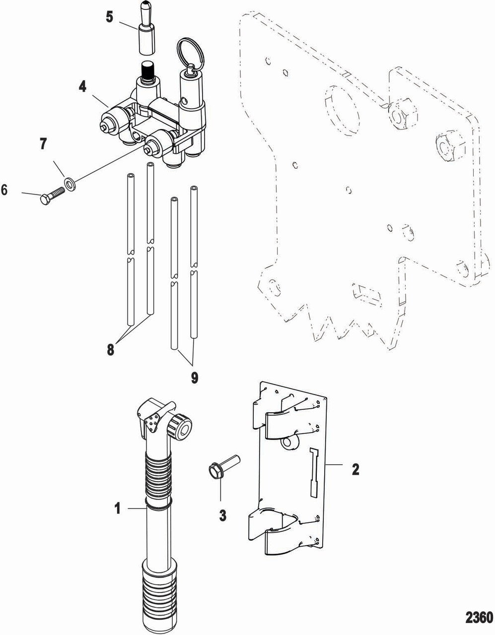 Mercury Marine Bracket-Air Pump (Wsl) 8634741